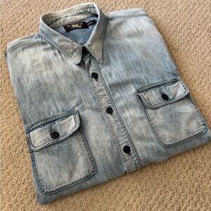 RRL Mason Light wash Denim Shirt